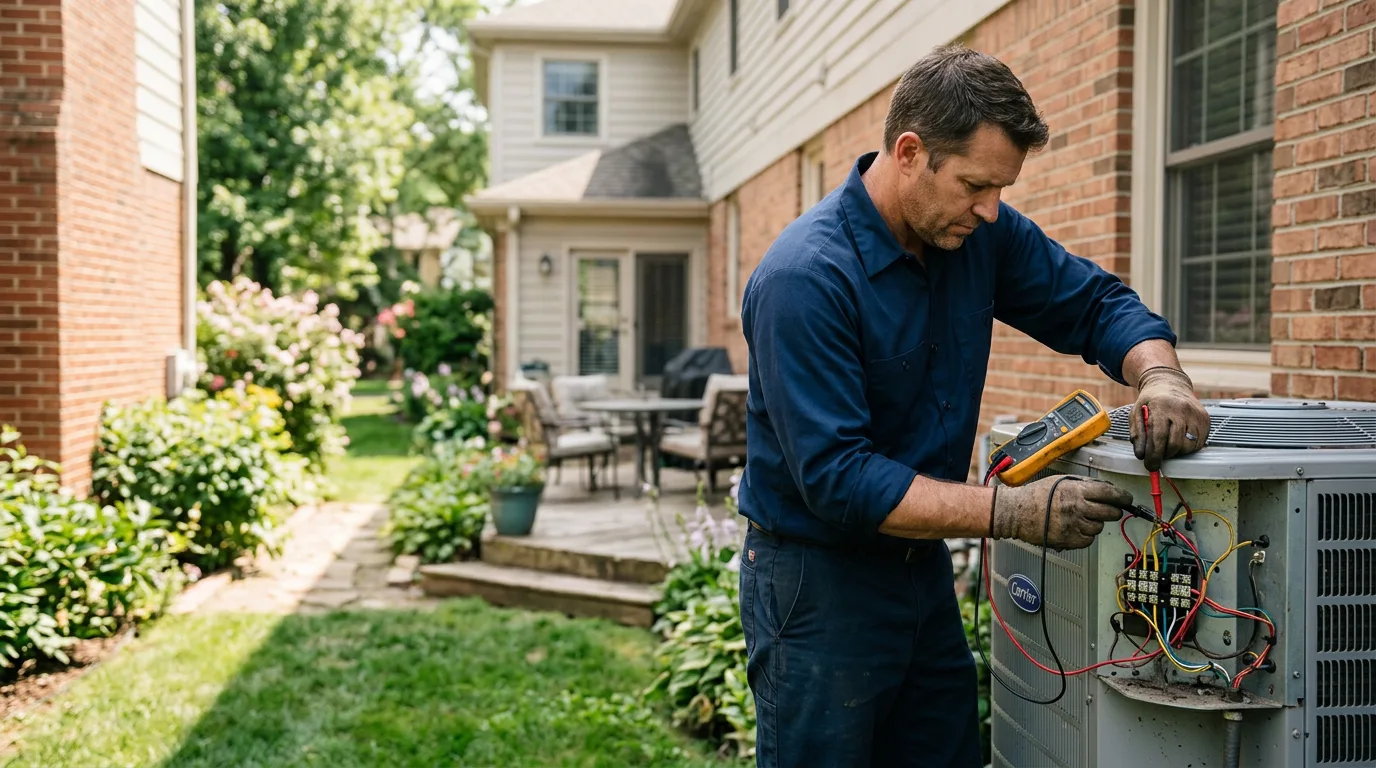 HVAC technician working near Raymondville, TX
